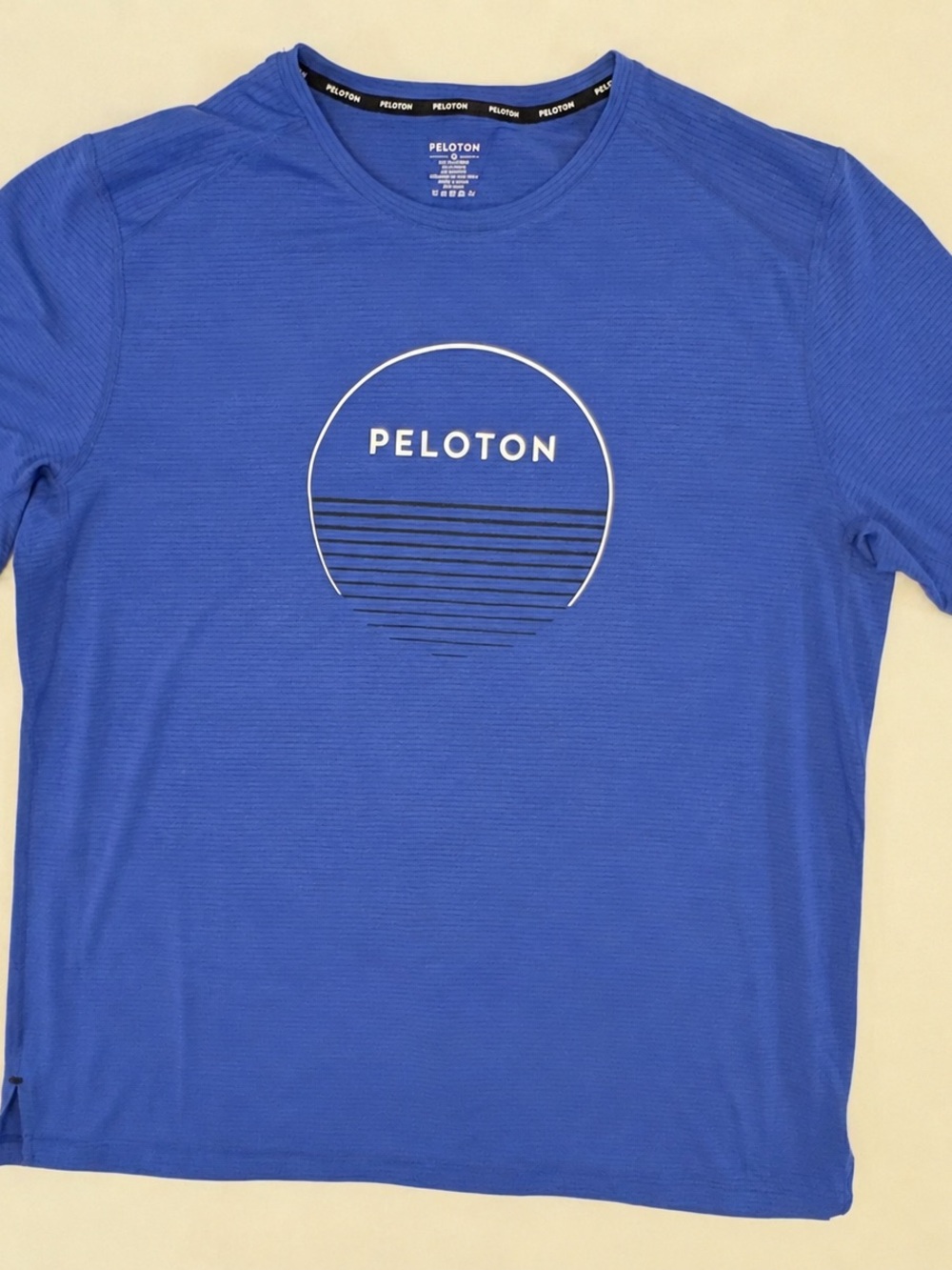 Peloton Men’s XL Blue Performance T Shirt Short Sleeve Workout Cycling
